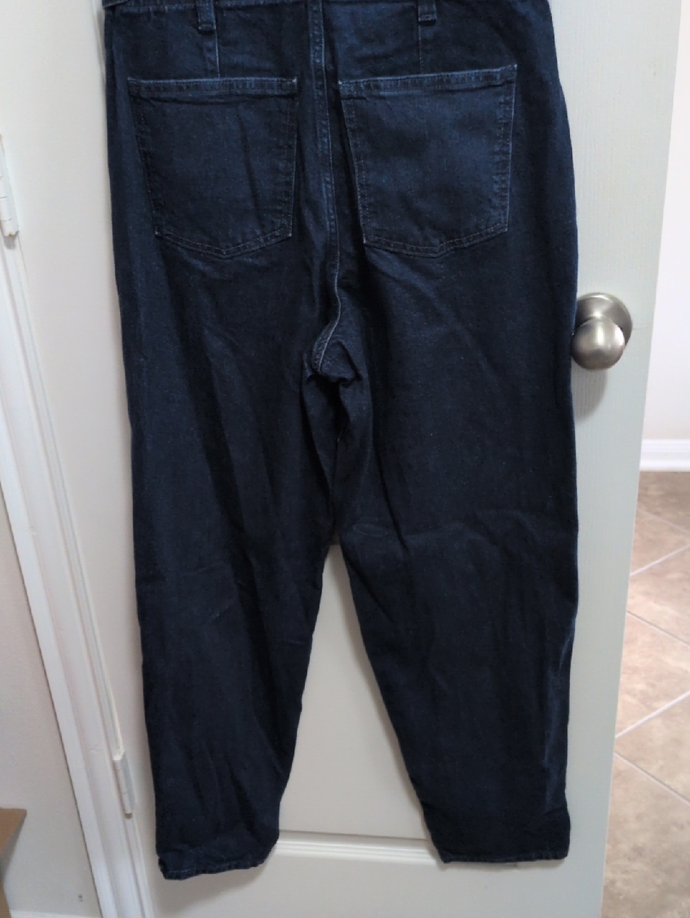 Dark Wash Denim Jumpsuit - Picture 7 of 7